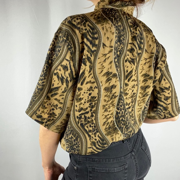 Claudia Richard Animal Print short sleeve blouse - Picture 4 of 5